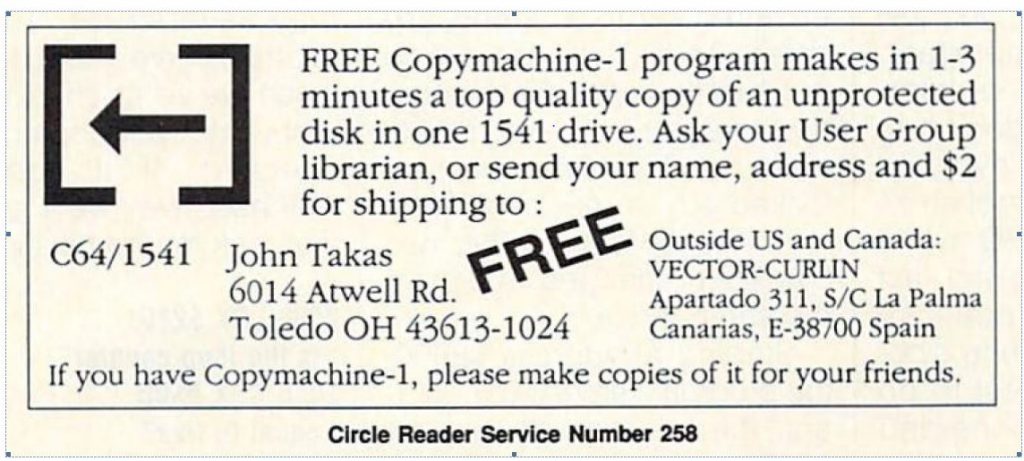 Copy Machine 1992 | C64 Copy Protection